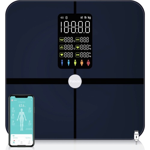 Fabcio Fitsmart Plus Bluetooth Çok Fonksiyonlu Akıllı Tartı LCD Ekranlı Yağ Ölçer
