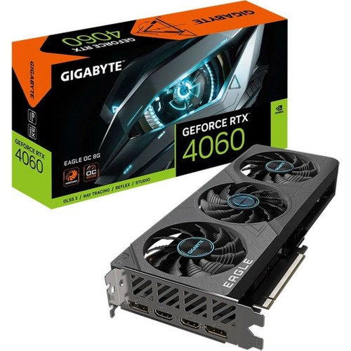 Geforce Rtx 4060 Eagle Oc 8gb Gddr6 Dlss 3 Nvıdıa Oc-8gd Ekran Kartı