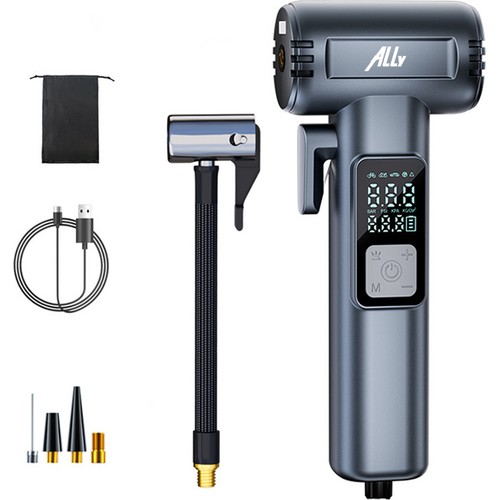 Ally ST-5530 Dijital Şarjlı Araç Lastik Hava Şişirme Pompası 465g Taşınabilir Kompresör