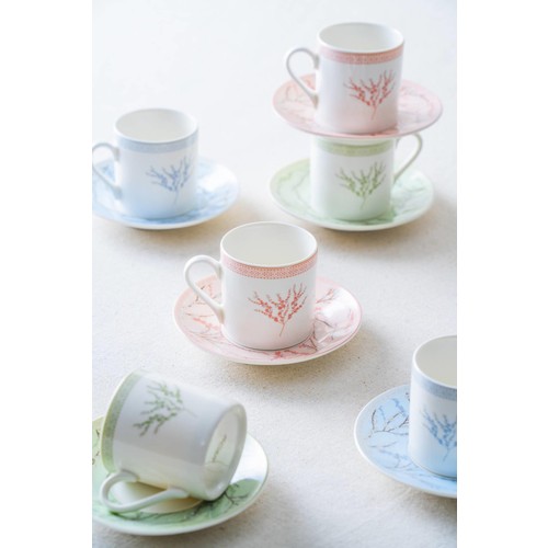 Acar Sakura 6 Kişilik Porselen Kahve Fincanı Takımı – 90 ml