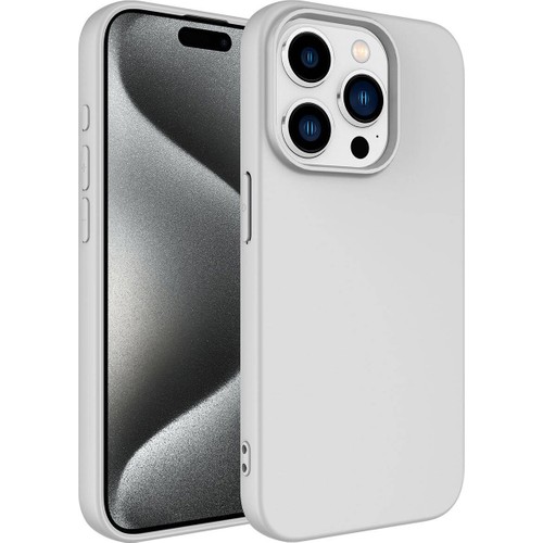 Spia iPhone 15 Pro Max Uyumlu Mat Arka Yüzey Wireless Şarj Özellikli Spıa Flet Magsafe Kapak-Titanyum