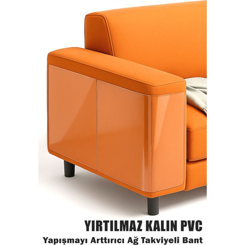 Kedi Koltuk Tırmalama Koruyucu Şeffaf Yapışkanlı Mobilya Tırmalama Önleyici Koruma Bandı 20X50 cm