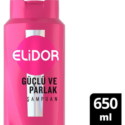 Elidor Saç Bakım Şampuanı, Güçlü ve Parlak, 650 ml