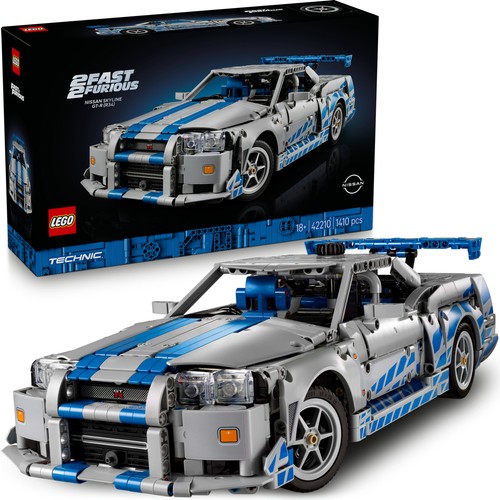 Lego Technic Daha Hızlı Daha Öfkeli Nissan Skyline GT-R (R34) Araba 42210