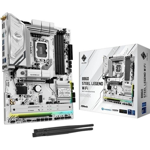 Asrock B860 Steel Legend Wıfı Intel B860 Soket 1851 Ddr5 (Oc) M.2 Anakart