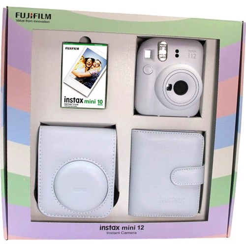 Instax Mini 12 Fotoğraf Makinesi Askı Pil Çanta 10’lu Film Albüm Bundle Box