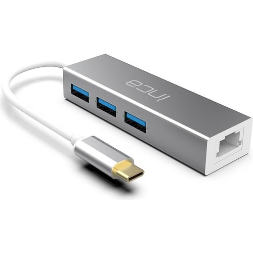 Inca ITPC-3TX Type-C X4 USB 3.0 + Ethernet Çoklayıcı Aluminyum Kasa