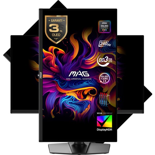 Msi MAG 271QP QD-OLED X24 26.5 inç 240Hz 0.03ms 2K WQHD Adaptive Sync Pivot Gaming Monitör