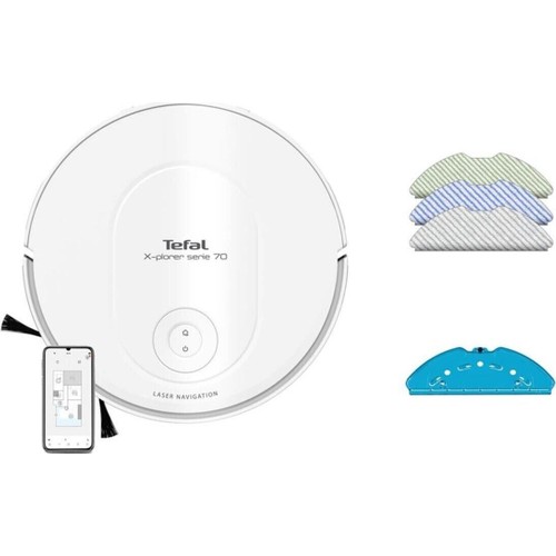 Tefal Rg8477 X-Plorer Serie 70 Akıllı Robot Süpürge 1000 Pa Emiş Gücüyle Düz Zemin İçin