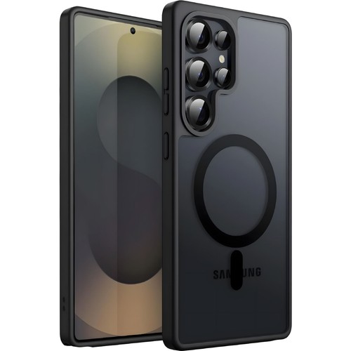 Samsung Galaxy S25 Ultra Kılıf Kamera Çıkıntılı Magsafe Şarj Destekli Hassas Tuşlu Yumuşak Mat Kapak