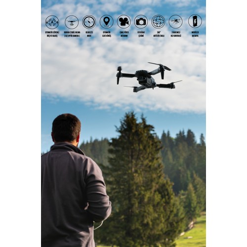 Orıon Kameralı Drone Taşıma Çantalı | Wifi App Kontrol | Havada Sabit Kalma | Eşzamanlı Görüntü