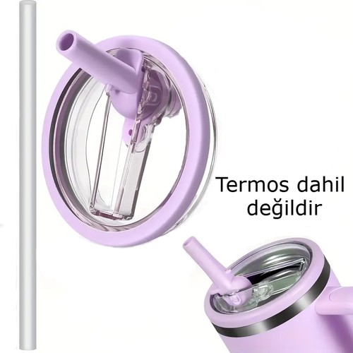 Stanley Quencher 1.18 L 40 Oz Uyumlu Sızdırmaz Kapak ve Pipet Seti