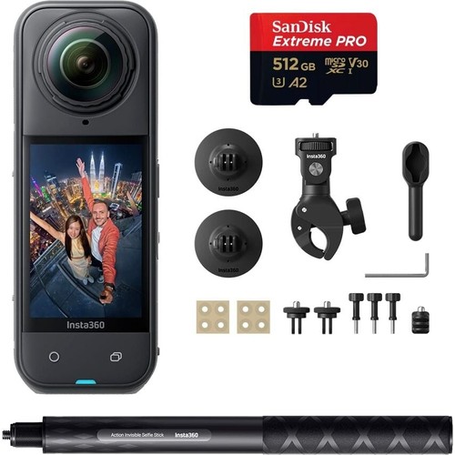 INSTA360 X5 + Motosiklet Paketi + 512GB RESMİ TÜRKİYE GARANTİLİ FOTOEKSPRES