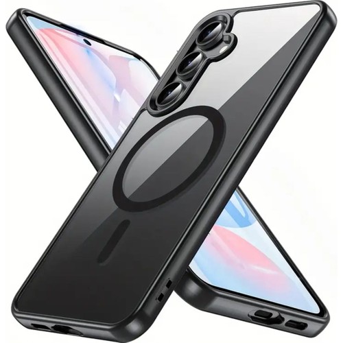 Samsung Galaxy A54 Uyumlu Kılıf Magsafe Wireless Şarj Özellikli Tam Renkli Sert Silikon Kapak