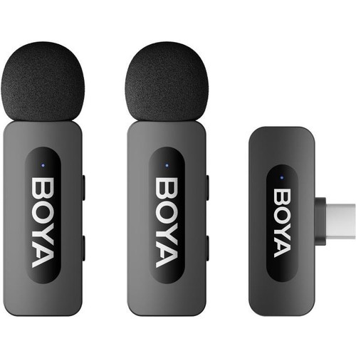 Boya BY-V20 Type-C Kablosuz Yaka Mikrofonu Kompakt Tasarım ve Gürültü Engelleme Özelliği