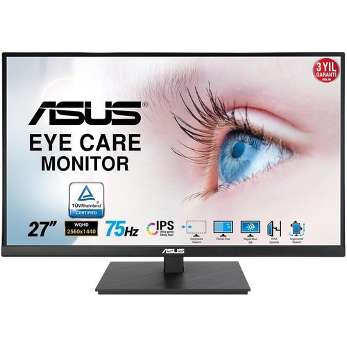27 ASUS QHD IPS 1MS 75HZ HDMI DP