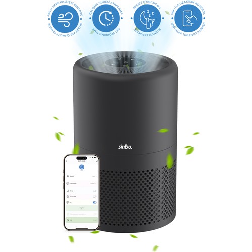 Sinbo SAP-5508 Akıllı H13 Hepa Filtreli Wifi Özellikli Akıllı Hava Temizleyici