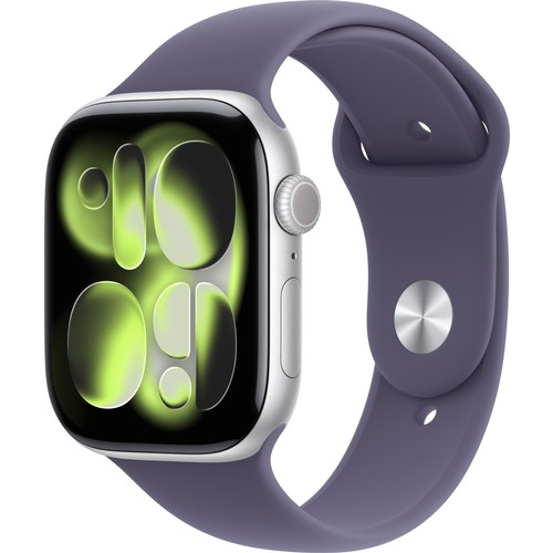 Apple Watch Series 11 Gps, 42 mm Simsiyah Alüminyum kasa ve Spor kordon