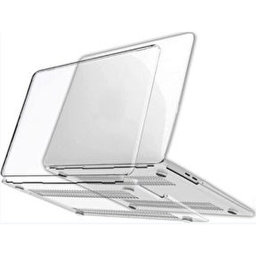 Alstrap Macbook Air 13.6 M2 M3 M4 2022 2024 2025 A2681 A3113 A3240 Uyumlu Şeffaf Koruyucu Kılıf Kapak