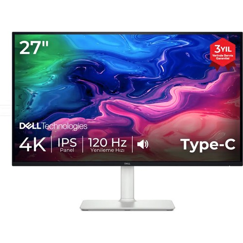 Dell 27 Plus 27 Inç 4K UHD IPS Panel 120Hz Yenileme Hızı Monitör