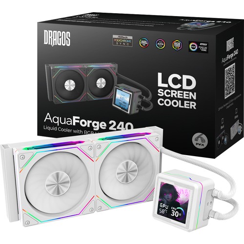 Dragos AquaForge V2 240MM ARGB LCD Ekranlı İşlemci Sıvı Soğutucu