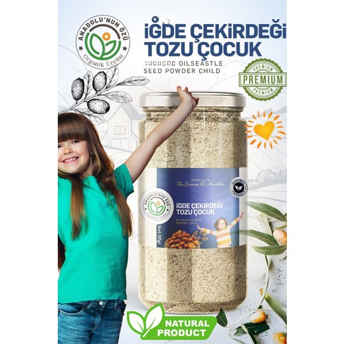 Anadolunun Özü Doğal İğde Çekirdeği Tozu (Çocuk) 90 g | Katkısız • Hafif Formül • Yeni Mahsul | Sepette %50 İndirim