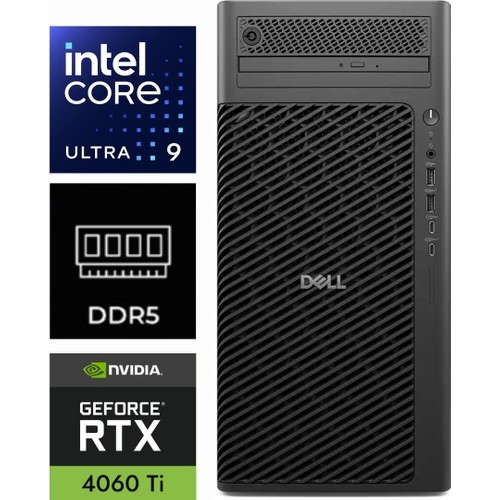 Dell Pro Max Tower T2 Ultra 9 285K 64GB Rtx 4060 Tı Ventus 2x 8gb Masaüstü Iş Istasyonu