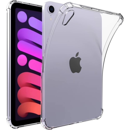 iPad mini 7. Nesil 2024 8.3 inch A2995 ile uyumlu Anti Shock Silikon Kılıf Şeffaf