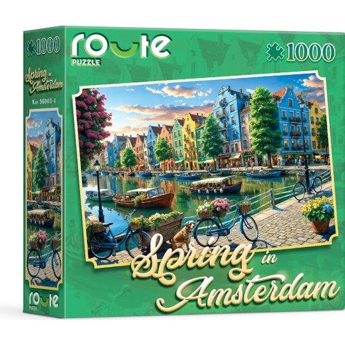 Route Bahar Temalı Puzzle 1000 Parça Orta Zorlukta Parlak Yüzey 48×68 cm Boyutunda