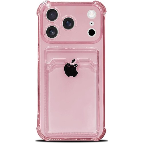 Teknomoda Apple iPhone 17 AiR Kılıf Kartlıklı Anti Şok Korumalı Şeffaf Silikon Lila