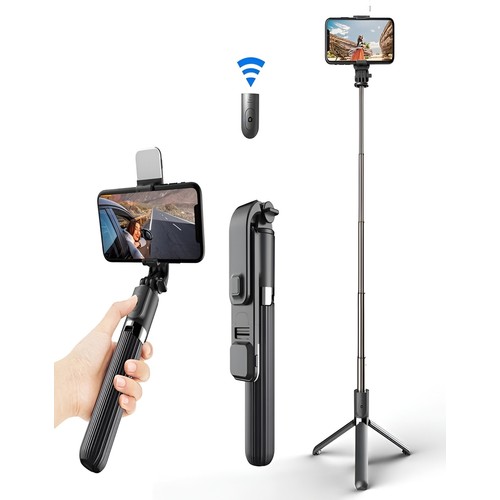 Deanb Bluetooth Bağlantılı Tripod Kablosuz Selfie Çubuğu, Hafif ve Taşınabilir