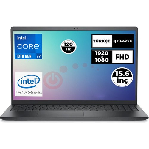 Dell Vostro 3530 Intel Core I7-1355U 8gb 512GB SSD 15.6" Fhd 120Hz Windows 11 Pro Taşınabilir Bilgisayar 010