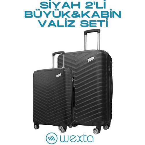 Wexta WX-1001 Büyük Kabin 2'li Set Valiz