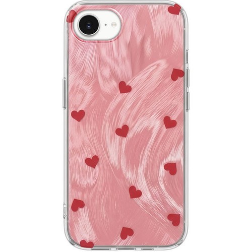 Apple iPhone 16E Uyumlu Kılıf Zebana Heart Silikon Kılıf Lila