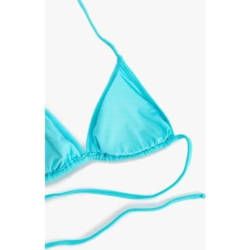 Koton Boyundan Bağlamalı Ipli Üçgen Bikini Üstü görsel 7