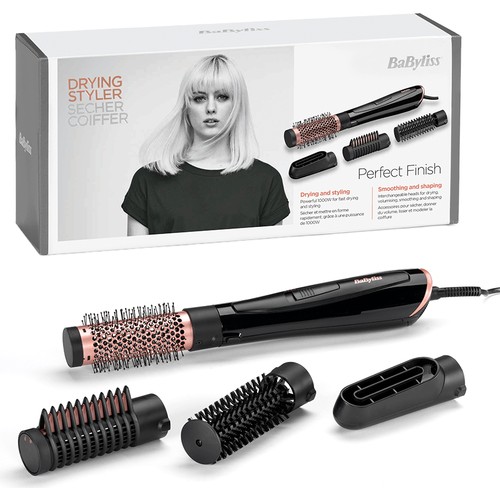 BaByliss Perfect Finish 1000W 220 Derece 2 Isı Ayarlı 4 Başlıklı Hava Üflemeli Saç Şekillendirici Seti