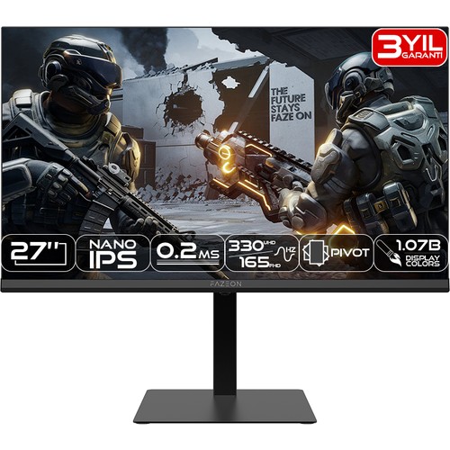 Fazeon X27F330UDP 27" NANO IPS 165Hz 0.2ms 4K UHD 330Hz FHD Dual Mode PIVOT RGB GAMING MONITOR