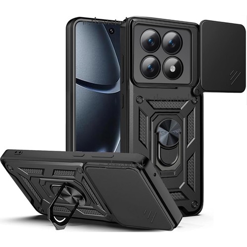 Xiaomi Redmi Note 15 Pro Plus Kılıf Kamera Korumalı Logo Gösteren Şeffaf Kapak