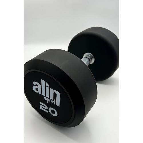 Alin Sport 20 kg Kauçuk Kaplı Dambıl Renk ile Ergonomik Tasarım ve Dayanıklı Malzeme