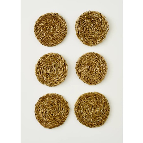 Bella Maison Rafe 6'lı Bardak Altlığı 10 cm Doğal Ahşap Malzeme ile Şık Tasarım