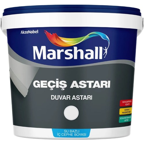 Marshall Geçiş Astarı 2.5 lt Su Bazlı Duvar Astarı Yüksek Kapatıcılık ve Kolay Uygulama