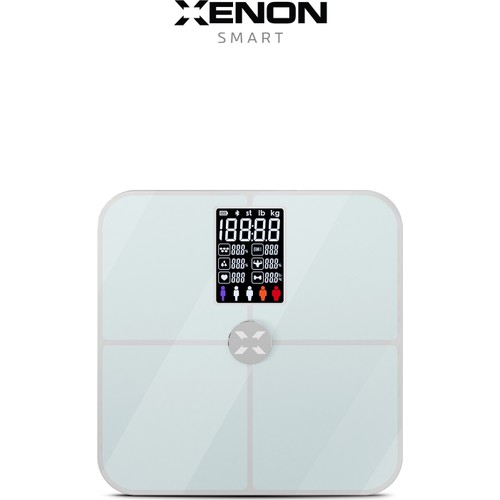 Xenon Smart Akıllı Tartı Malzemeden Üretilmiş LCD Ekranlı Hassas Ölçüm 180 kg Kapasite X8702