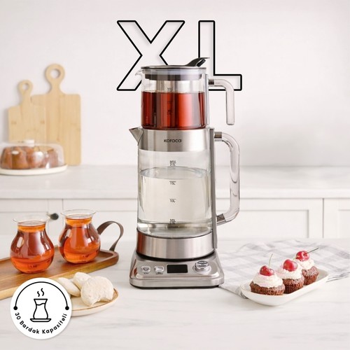 Karaca X Refika XL Krom Çay Makinesi 0,8 L Kapasite ile Enerji Tasarruflu Hızlı Demleme