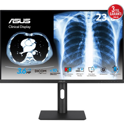 Asus KLİNİK MONİTÖR 23.8 IPS 3.6MP 5ms 75Hz 300cd DP HDMI USB-C 3 Yıl Garanti