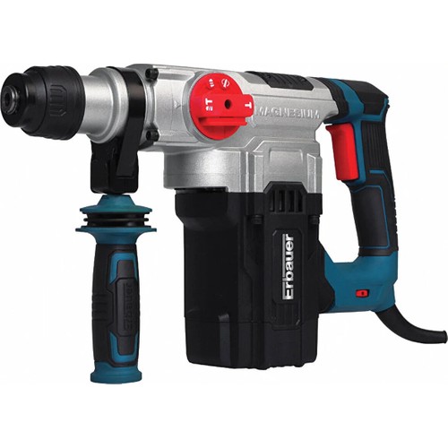 Erbauer 1500W Kırıcı Delici 5J Elektrikli, 36 mm Beton Delme Kapasitesi ve 5 Joule Darbe Gücü