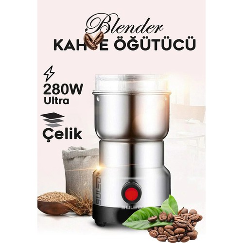 Suled Kahve Baharat Öğütücü Bigpro 280W Paslanmaz Çelik 220V Fişli Öğütücü