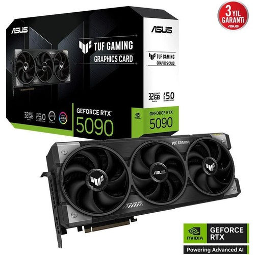 Asus TUF RTX5090 O32G GAMING RTX 5090 32GB GeForce RTX™ 5090 32 GB Ekran Kartı