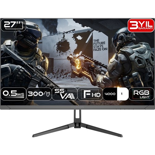 Fazeon X27F300 27" 300Hz 0.5ms HDMI DP HDR FreeSync G-Sync FHD Fast VA Gaming Monitör