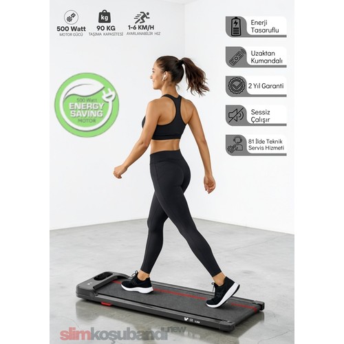 Slim Koşu Bandı Uzaktan Kumanda Manuel Eğim