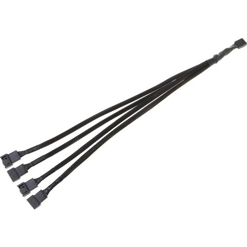 Alfais 4987 4 Pin Fan Çoklayıcı Y PWM Splitter Kablosu 4 Port Kasa Fanı İçin Estetik Tasarım
